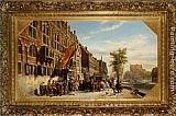 Cornelis Springer A visit of Bayliff Ten Frootenhuys to the Guild of Archers painting
